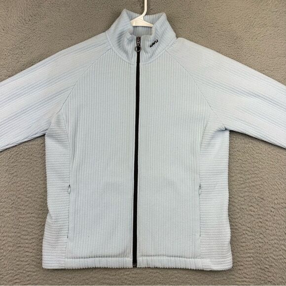 Kavu Sweater Womens‎ Small Blue Fleece Full Zip Outdoor Hiking Camp Polyester - Picture 2 of 11